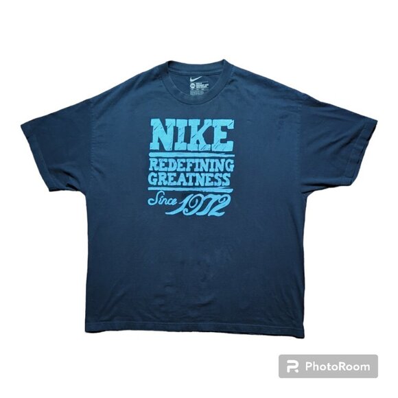 Nike Loose Fit Ajustment Lache Corte Holgado Men's T-Shirt Sz 2 XL Color Blue - Picture 1 of 6